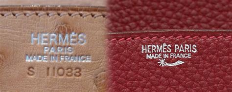 hermes bag year stamp